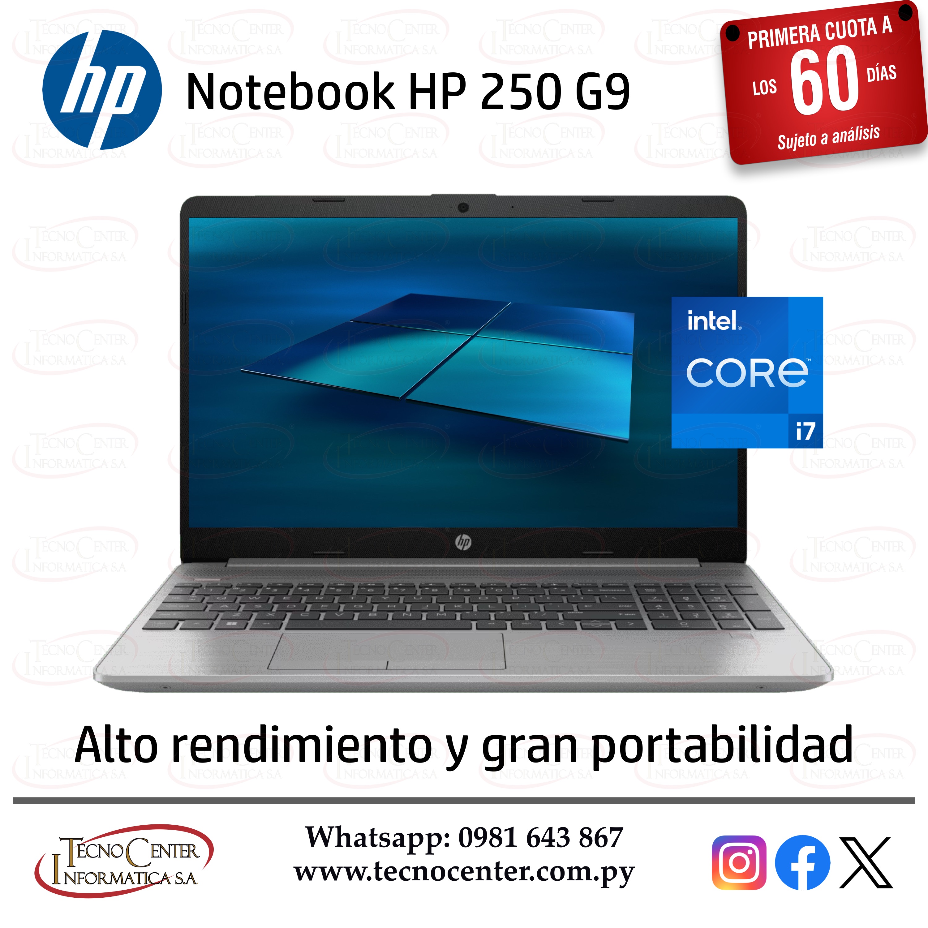 Notebook HP 250 G9 Intel Core i7